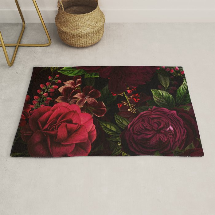 Vintage & Shabby Chic - Vintage & Shabby Chic - Mystical Night Roses Rug Gallery Image 1