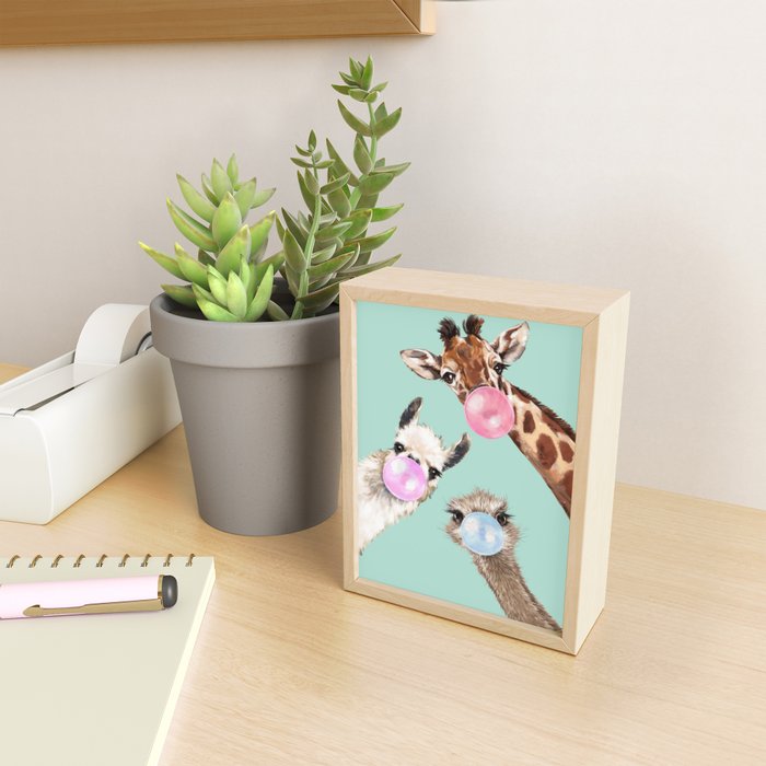 Bubblegum Gangs in Green Mini Art Print Gallery Image 2