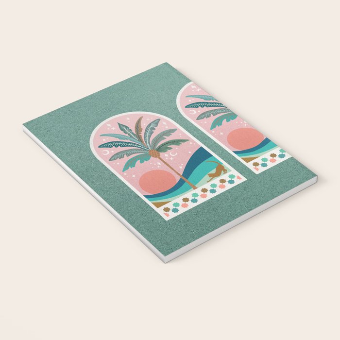 Moorish Framed Palm Tree - Mint & Blush Notebook Gallery Image 3