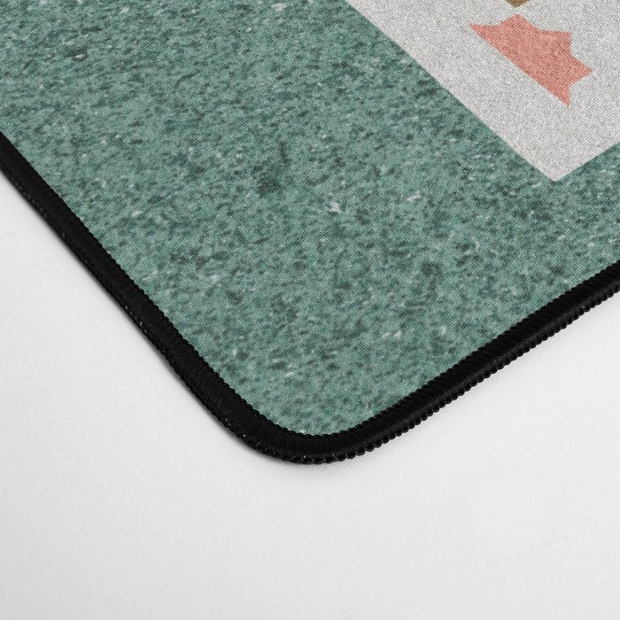 Moorish Framed Palm Tree - Mint & Blush Desk Mat Gallery Image 4