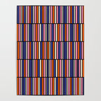 Pop Mod Color Boxes Geometric Retro Pattern Blue Pink Orange Black Poster Gallery Image 4