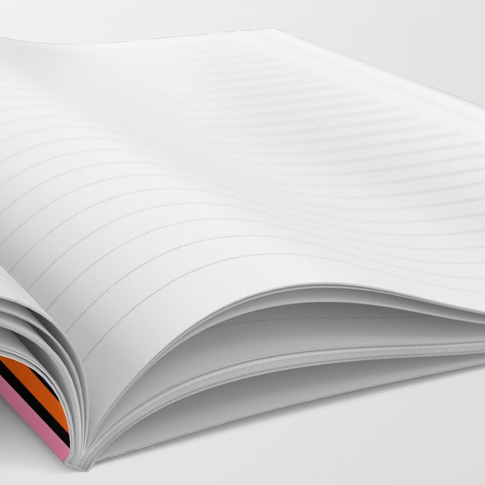 Pop Mod Color Boxes Geometric Retro Pattern Blue Pink Orange Black Notebook Gallery Image 2