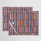 Pop Mod Color Boxes Geometric Retro Pattern Blue Pink Orange Black Placemat Gallery Image 1