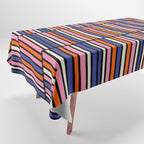 Pop Mod Color Boxes Geometric Retro Pattern Blue Pink Orange Black Tablecloth Gallery Image 1