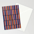 Pop Mod Color Boxes Geometric Retro Pattern Blue Pink Orange Black Stationery Card Gallery Image 2