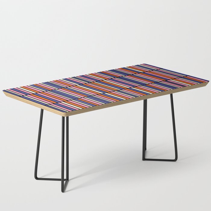 Pop Mod Color Boxes Geometric Retro Pattern Blue Pink Orange Black Coffee Table Gallery Image 1