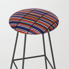 Pop Mod Color Boxes Geometric Retro Pattern Blue Pink Orange Black Stool Gallery Image 2
