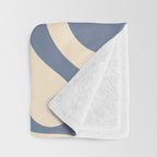 Liquid Swirl Abstract in Stone Blue and Cream  Throw Blanket Gallery Image 3