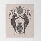 Persephone - Black Throw Blanket Gallery Image 2