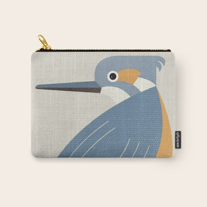 Whimsy Blue-eared Kingfisher Carry All Pouch Gallery Image 1
