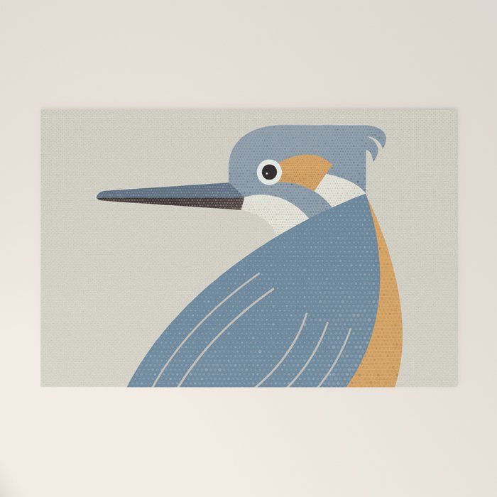 Whimsy Blue-eared Kingfisher Welcome Mat Gallery Image 1
