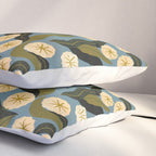 Blue Floral Pillow Sham Gallery Image 3