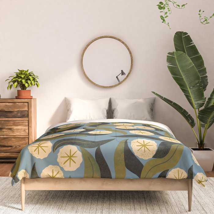 Blue Floral Comforter Gallery Image 3