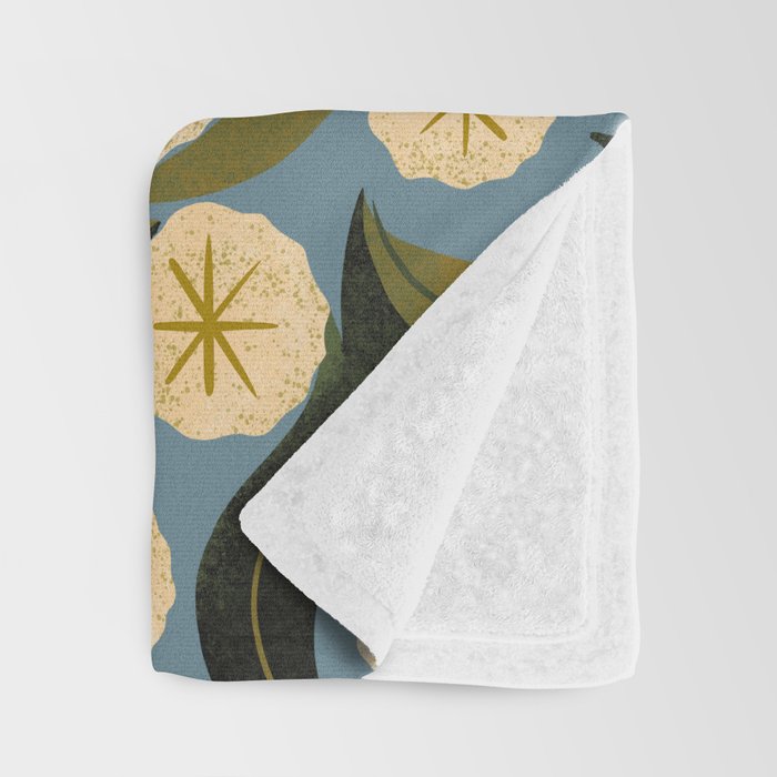 Blue Floral Throw Blanket Gallery Image 3
