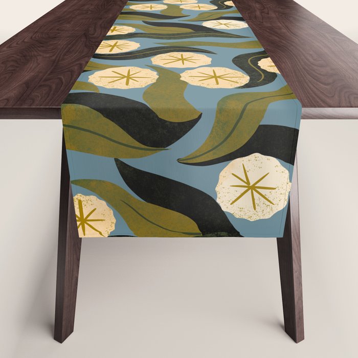 Blue Floral Table Runner Gallery Image 1