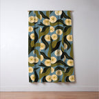 Blue Floral Window Curtain Gallery Image 3