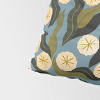 Blue Floral Pillow Sham Gallery Image 4