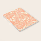 Gothic Halloween Damask - peach and cream Notebook Gallery Image 3