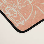 Gothic Halloween Damask - peach and cream Desk Mat Gallery Image 4
