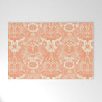 Gothic Halloween Damask - peach and cream Welcome Mat Gallery Image 1