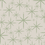 Mid Century Modern Twinkling Retro Starbursts in Sage Green and Beige Coffee Mug Gallery Image 2