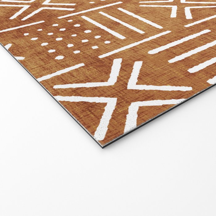 Mudcloth - tribal decor, mud cloth decor, mud cloth bedding, mudcloth curtains, rust, rust color, trendy decor Welcome Mat Gallery Image 2