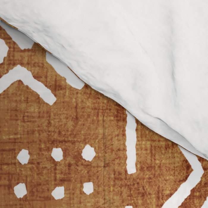 Mudcloth - tribal decor, mud cloth decor, mud cloth bedding, mudcloth curtains, rust, rust color, trendy decor Comforter Gallery Image 4