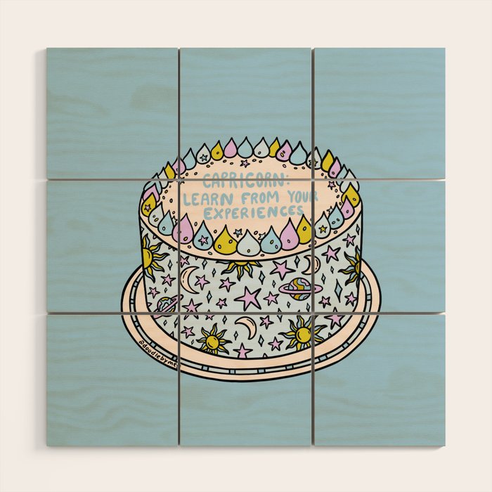 Capricorn Cake Wood Wall Art Gallery Image 1