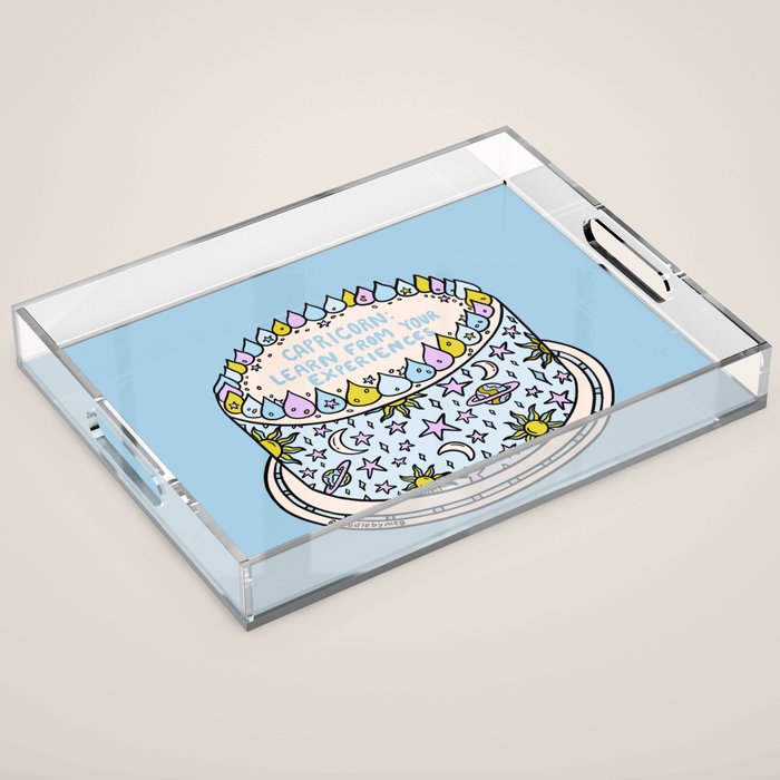 Capricorn Cake Acrylic Tray Gallery Image 1