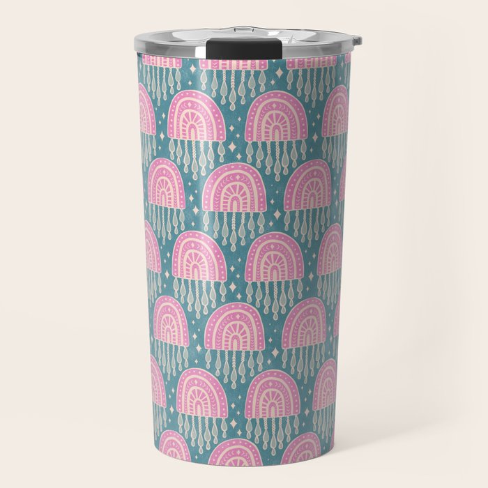 Little Rainbows - orchid and blue Travel Mug Gallery Image 1