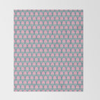 Little Rainbows - orchid and blue Throw Blanket Gallery Image 2