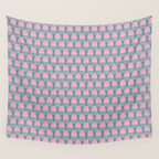 Little Rainbows - orchid and blue Wall Tapestry Gallery Image 4