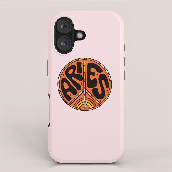 Aries Peace Sign iPhone Case Gallery Image 1
