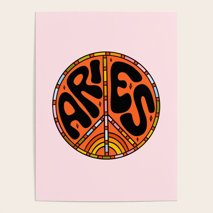 Aries Peace Sign Poster Gallery Image 4