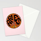 Aries Peace Sign Stationery Card Gallery Image 2