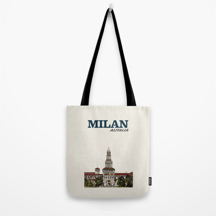 Milan Vintage Travel Poster, 1960s Tote Bag Gallery Image 2