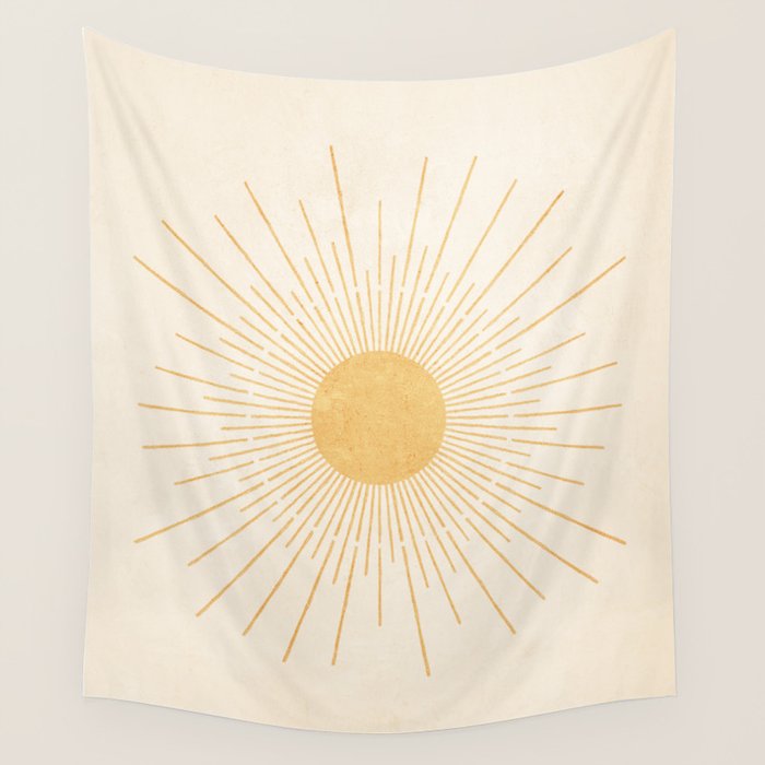 Sun #3 Yellow Wall Tapestry Gallery Image 4