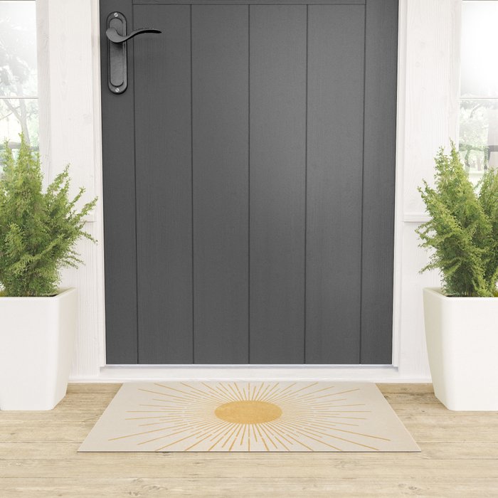 Sun #3 Yellow Welcome Mat Gallery Image 3