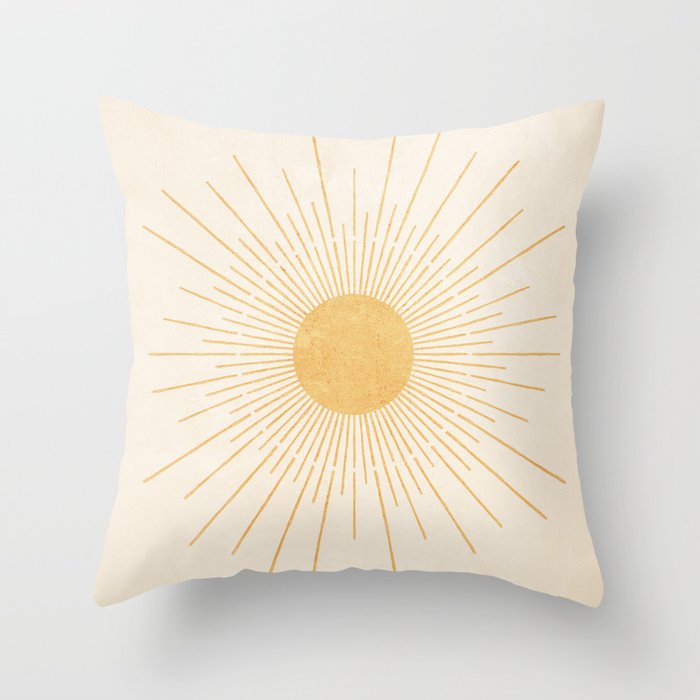 Sun #3 Yellow Throw Pillow Gallery Image 6