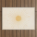 Sun #3 Yellow Outdoor Rug Gallery Image 1