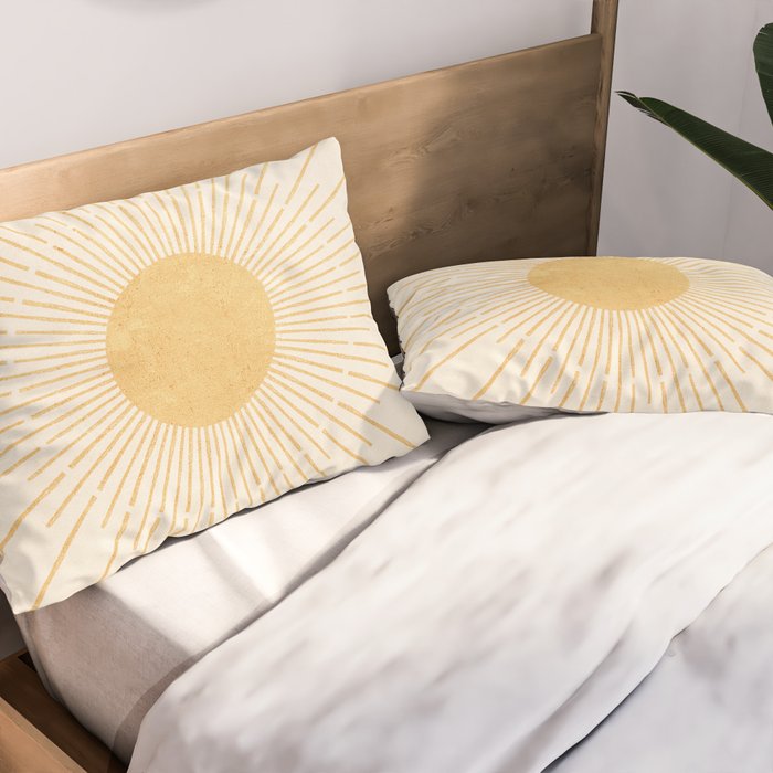 Sun #3 Yellow Pillow Sham Gallery Image 2