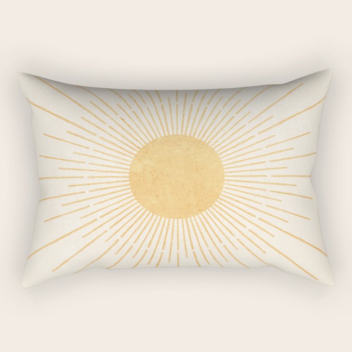 Sun #3 Yellow Rectangular Pillow Gallery Image 1