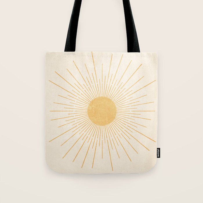 Sun #3 Yellow Tote Bag Gallery Image 1