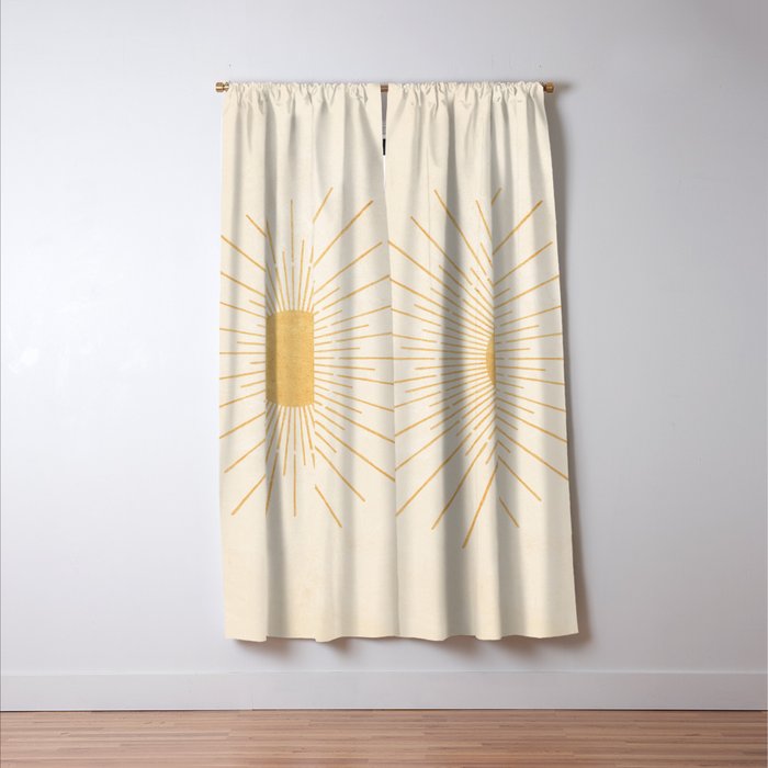 Sun #3 Yellow Window Curtain Gallery Image 3