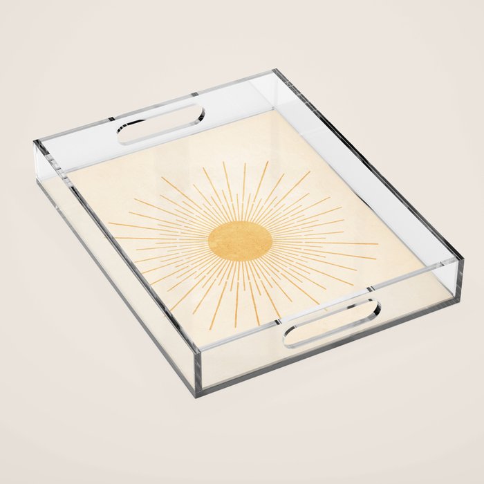 Sun #3 Yellow Acrylic Tray Gallery Image 1