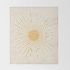 Sun #3 Yellow Throw Blanket Gallery Image 2