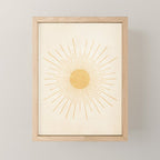 Sun #3 Yellow Mini Art Print Gallery Image 1
