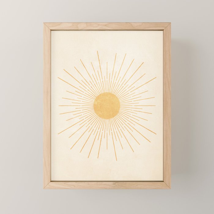 Sun #3 Yellow Mini Art Print Gallery Image 1