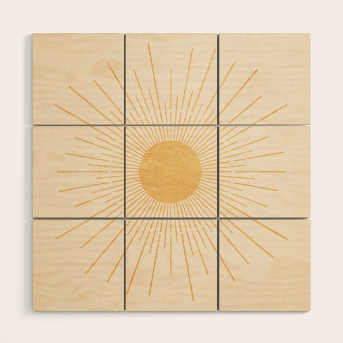 Sun #3 Yellow Wood Wall Art Gallery Image 1