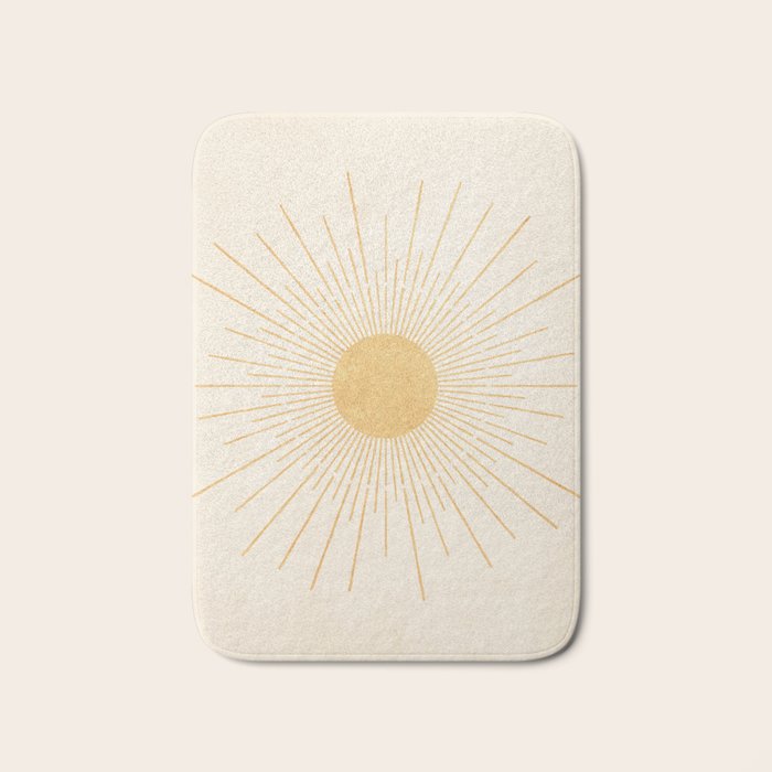 Sun #3 Yellow Bath Mat Gallery Image 1